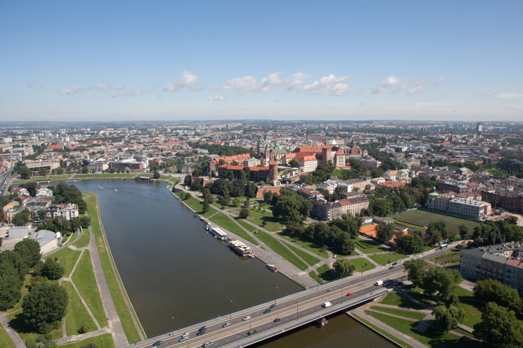 Polish city of Krakow Wawel Castle