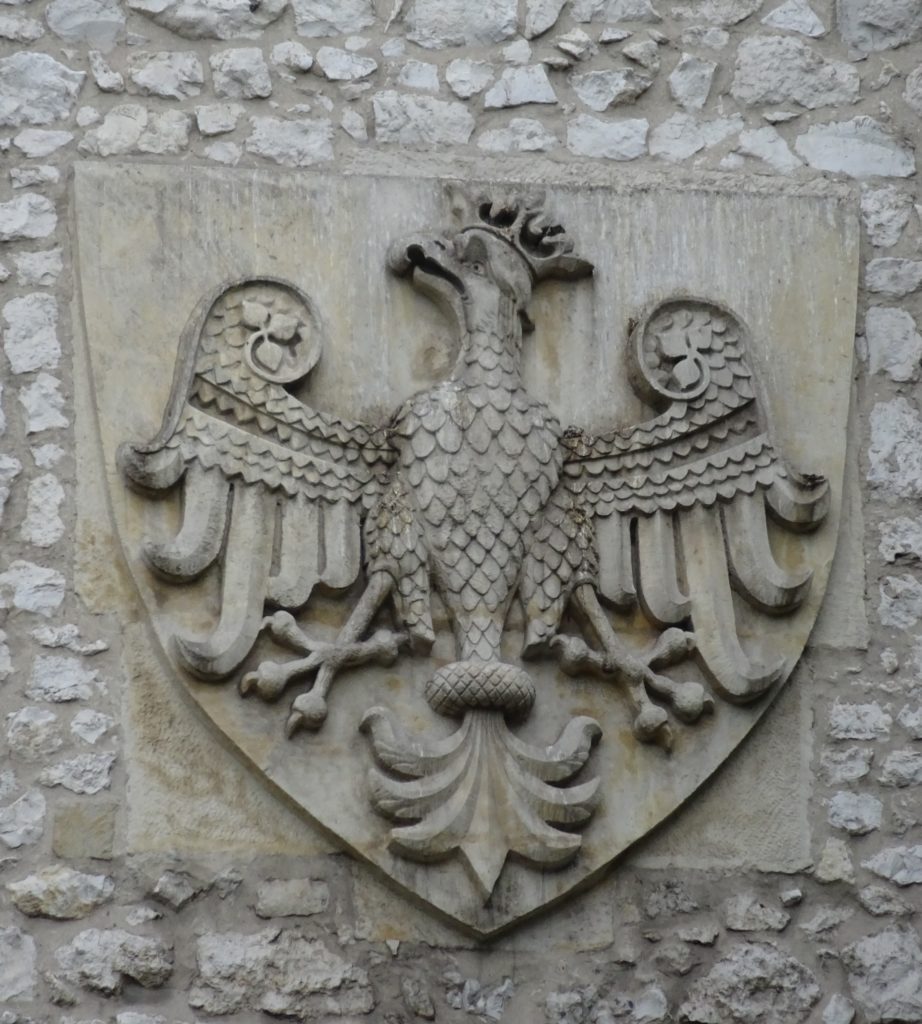 Piast eagle on St Florian's Gate designed by Jan Matejko